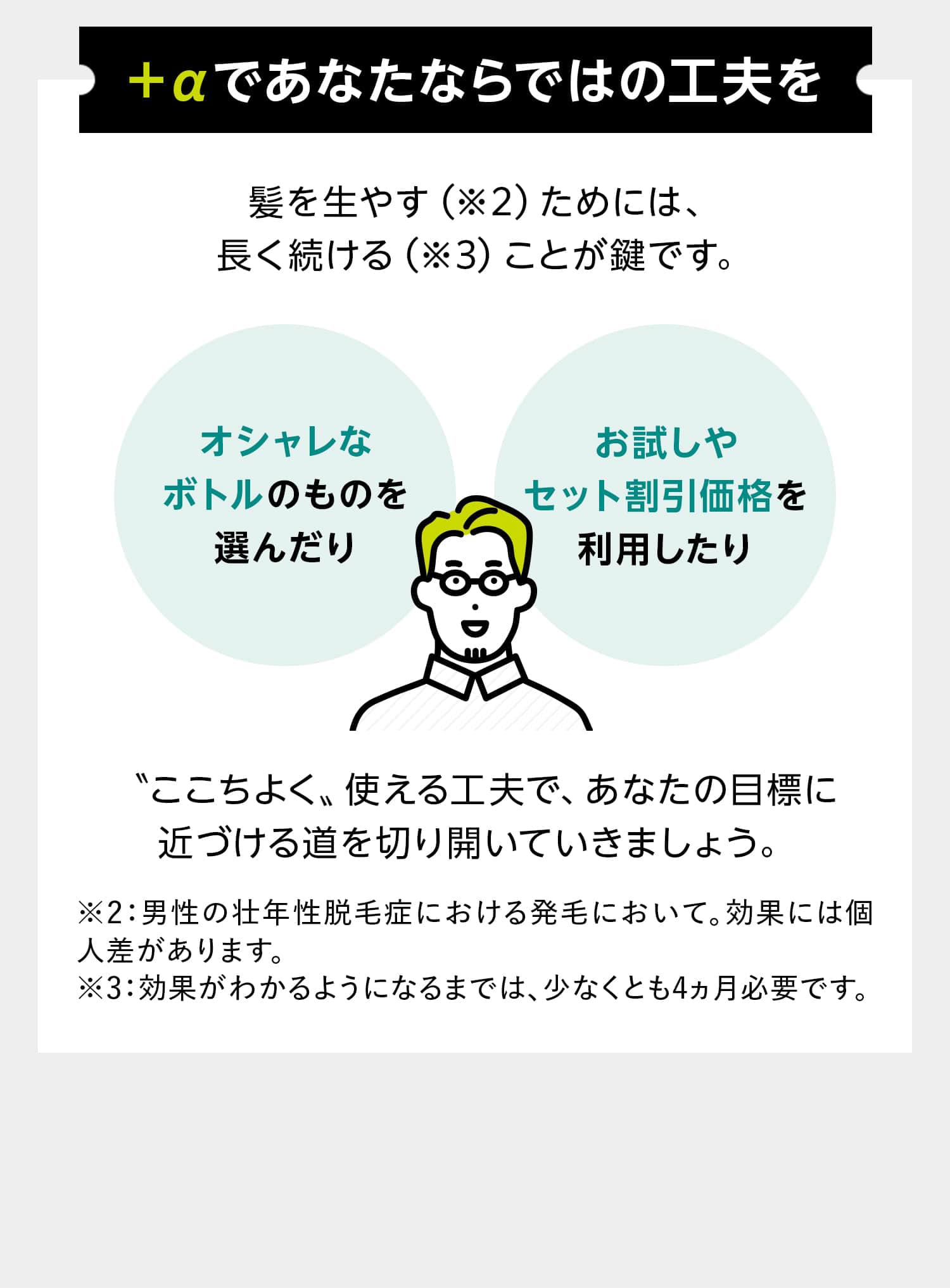 ＋αであなたならではの工夫を